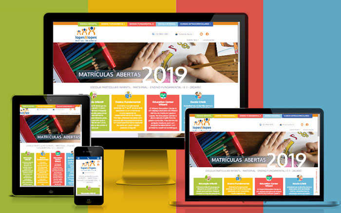 A Escola Lopes e Lopes fica localizada em Jacare-SP e oferece educao infantil de Ensino Fundamental I e II, e tambm cursos extracurriculares. O novo website da Escola Lopes e Lopes foi todo renovado pela Agenzzia.